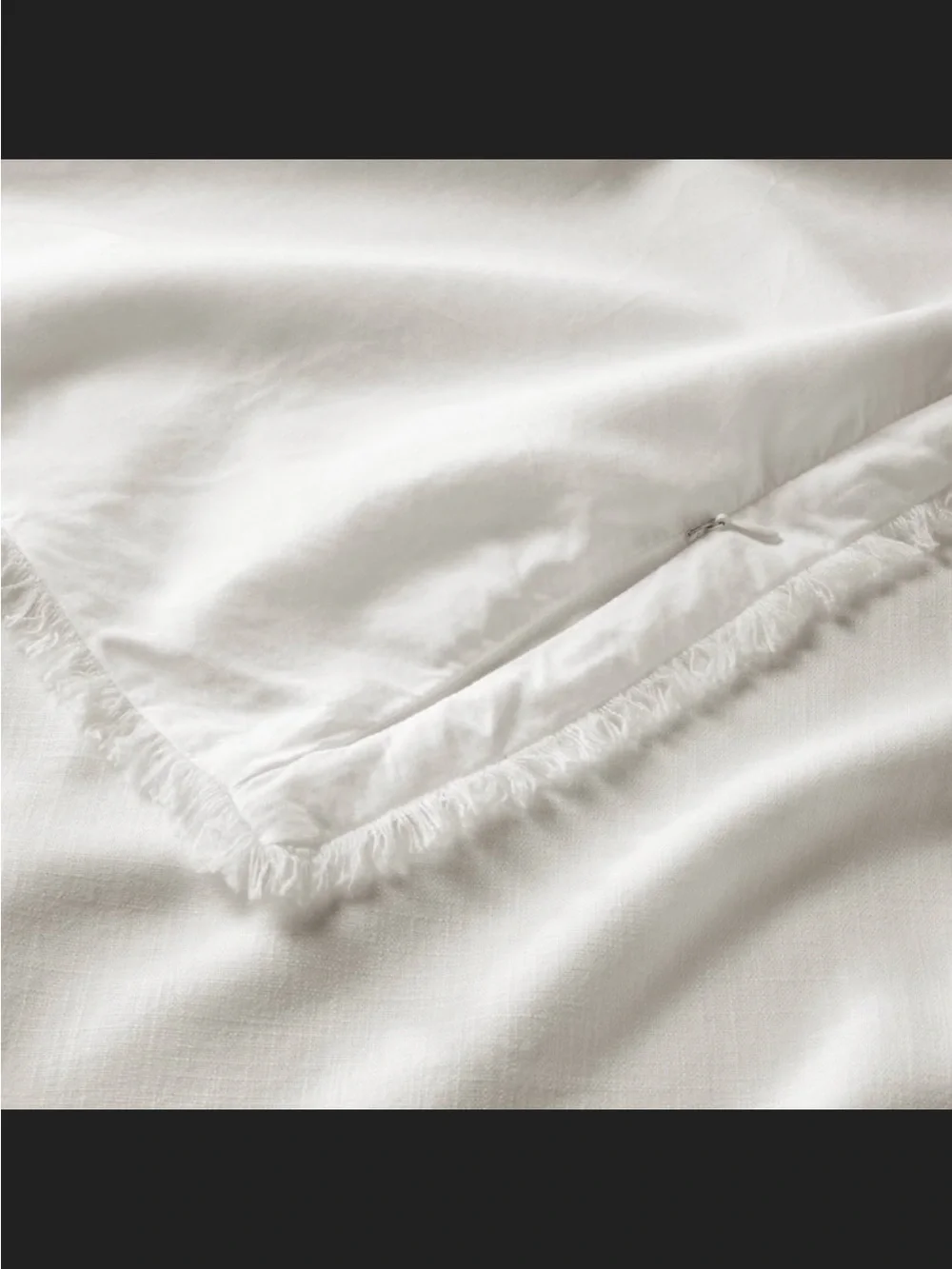 Casaluna White Fringed Set of Pillow Shams - King